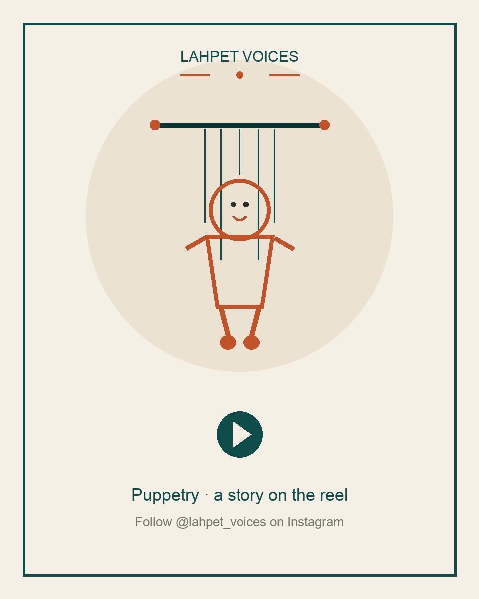 Screenshot from the Lahpet Voices puppetry reel